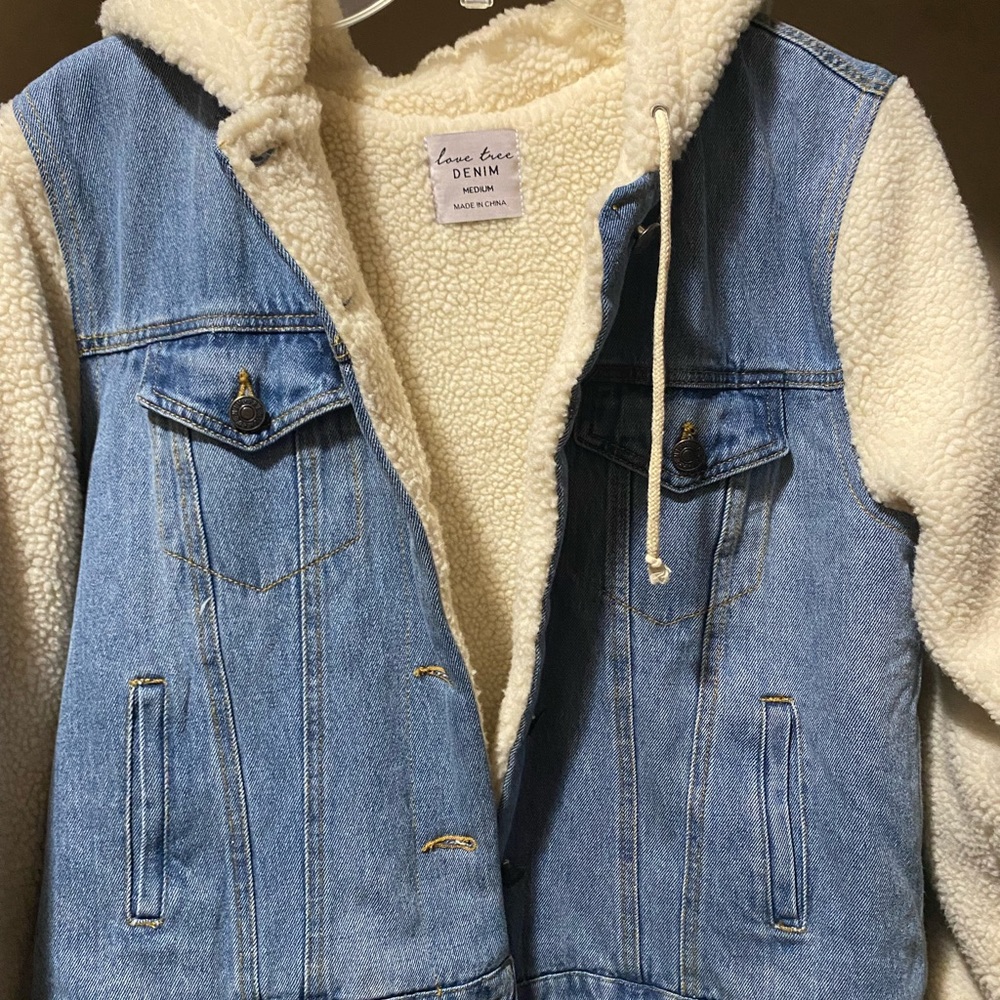 Love tree denim/Sherpa jacket